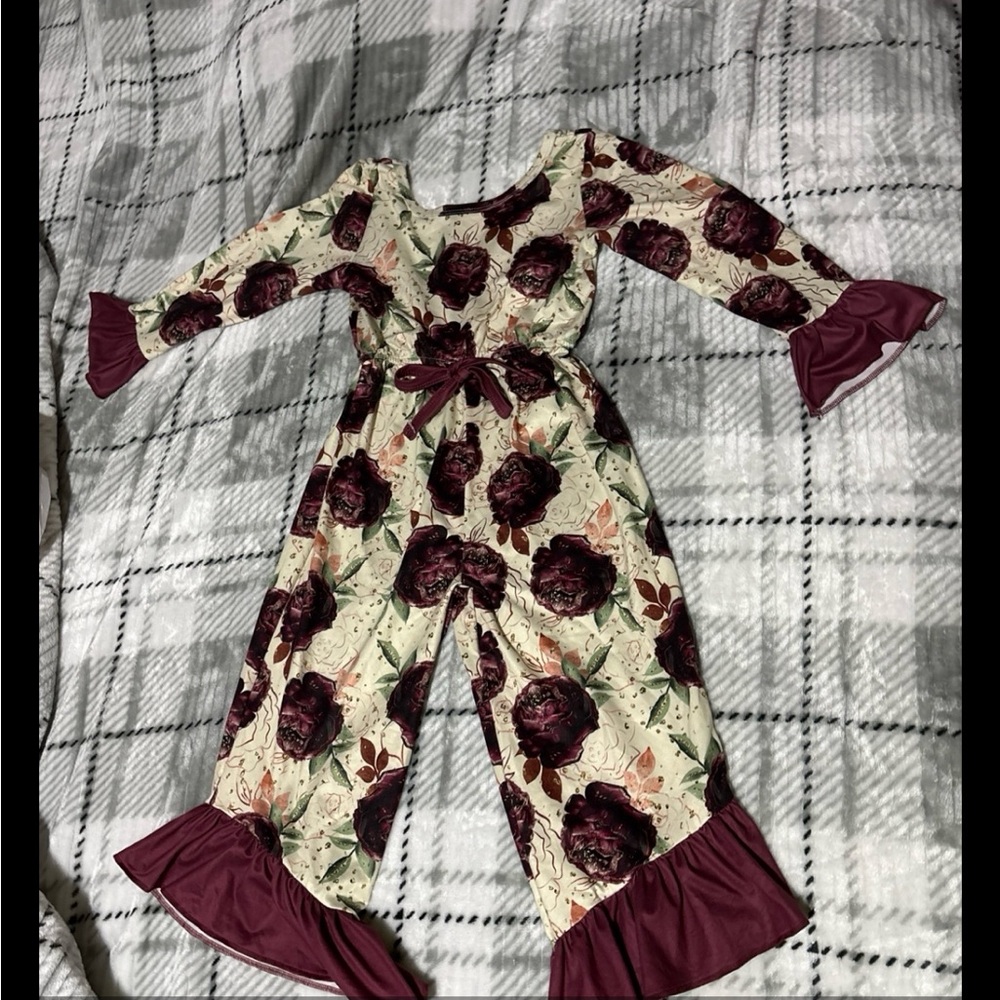 Floral Ruffle Sleeve Jumpsuit
